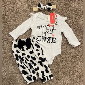 0-3 months baby girl clothing set